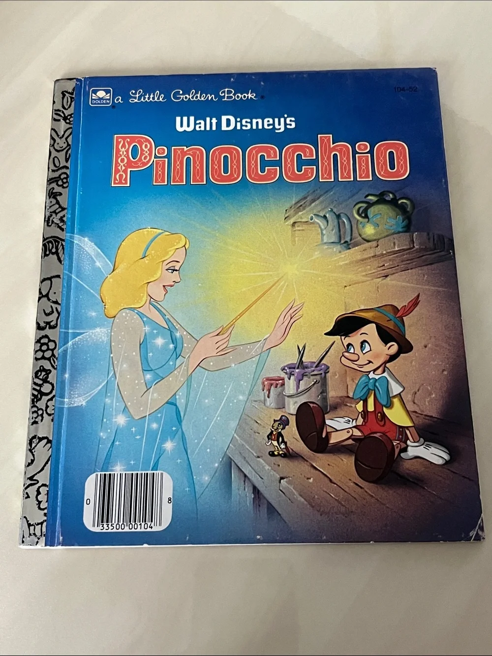 Vintage 1990s Disney Pinocchio Little Golden Book Original 1995 Store Receipt